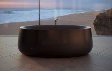 Aquatica Leah Black Freestanding Solid Surface Bathtub03
